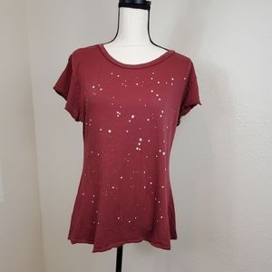 Wildfox Burnout Bleach Splatter Tee